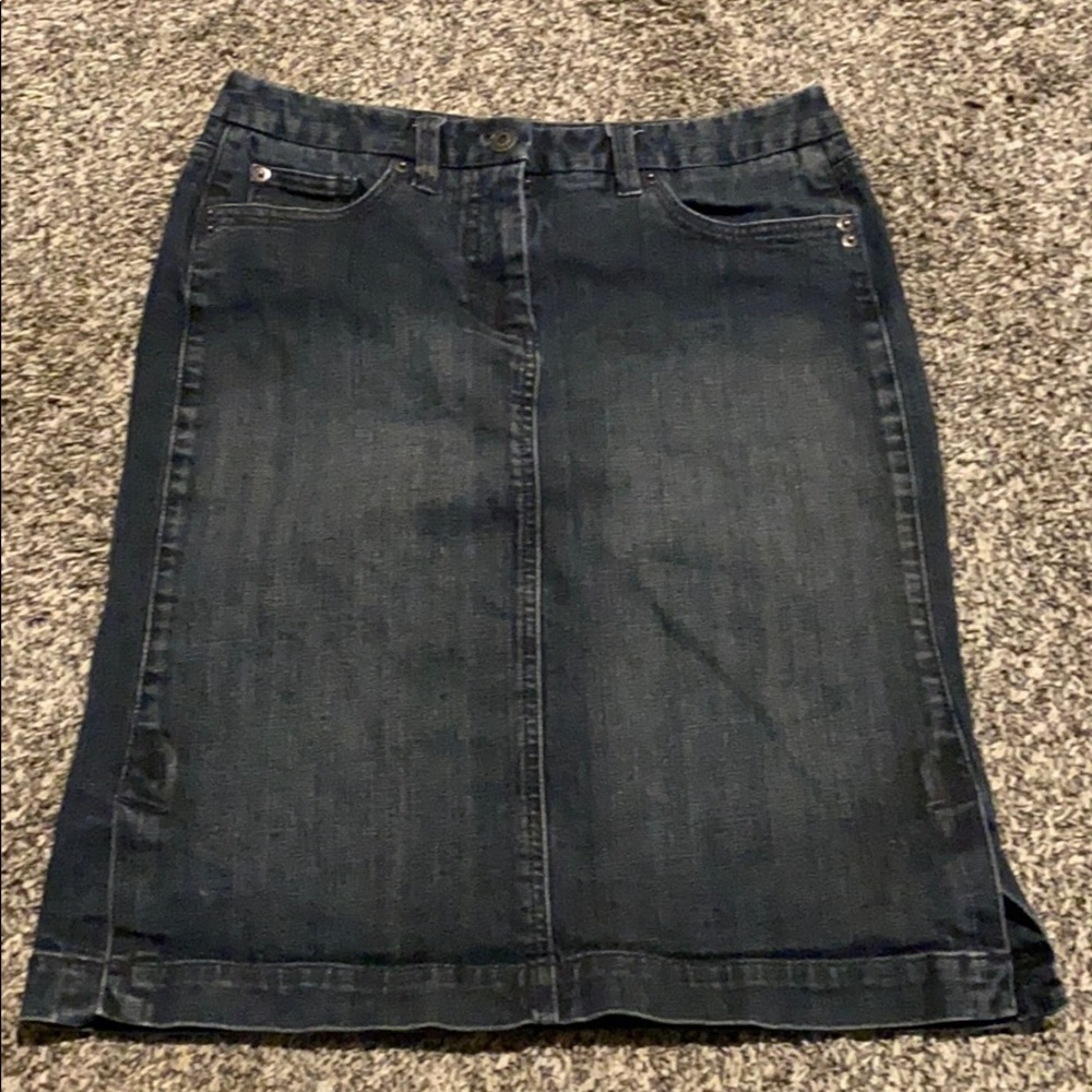 Black Jean Skirt